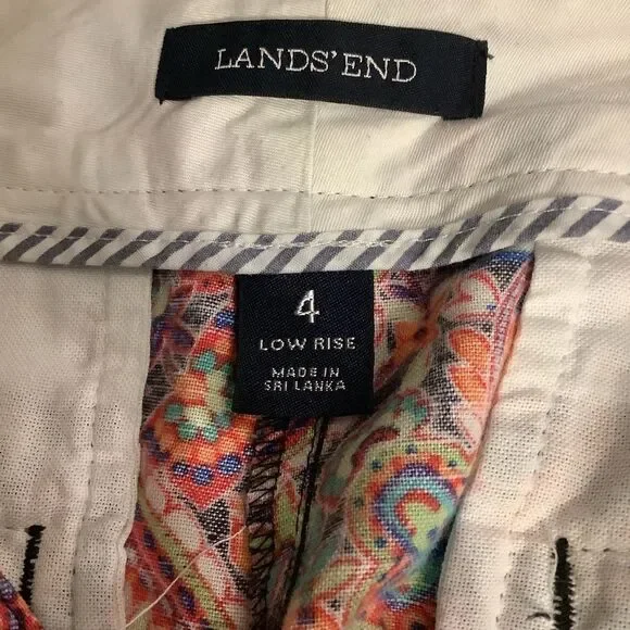 Lands End Paisley Cotton Shorts 🌊🩴🌸🤩 - Picture 3 of 3